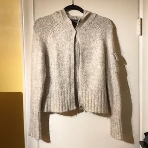 Banana Republic light gray Sweater Cardigan Hoodie